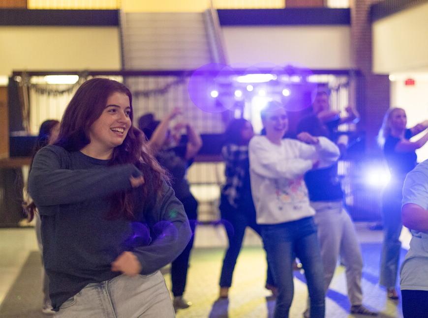 Students dancing